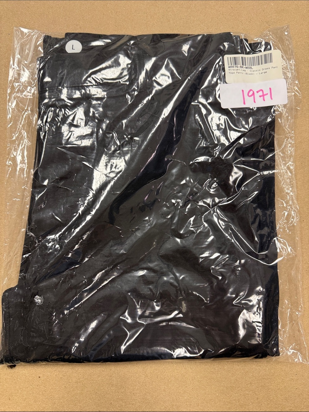 New Betabrand Black Straight Classic Dress Pant Yoga Pants Large